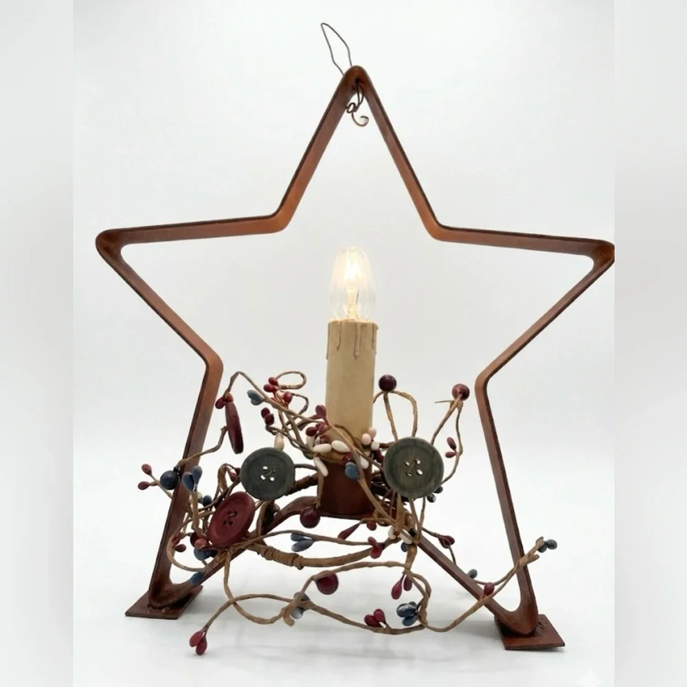 Primitive / Farmhouse Rustic Star Lamp